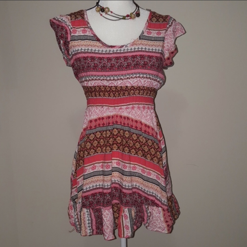 Feathers Colorful Maxi Dress/Tunic